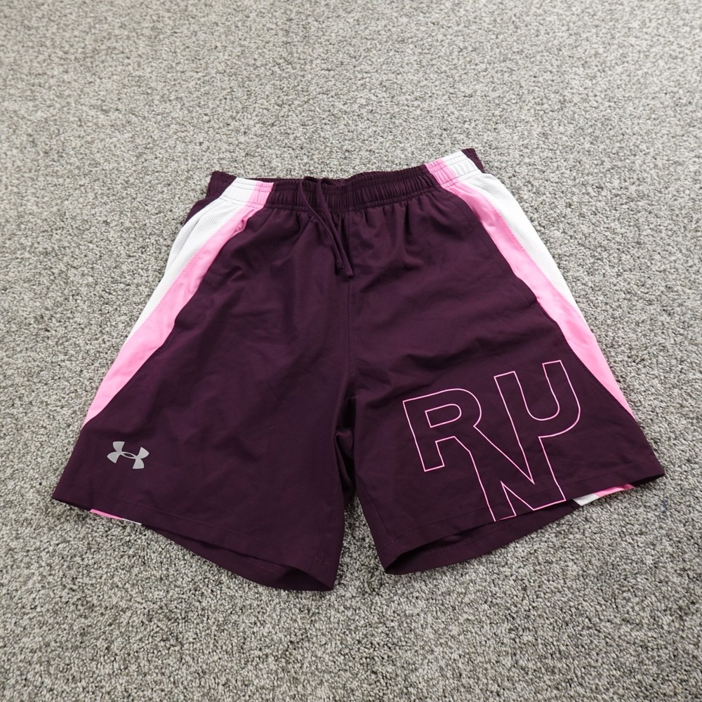 Under Armour Shorts Womens M Purple Fitted Lined Athletic Active Run Workout Gym